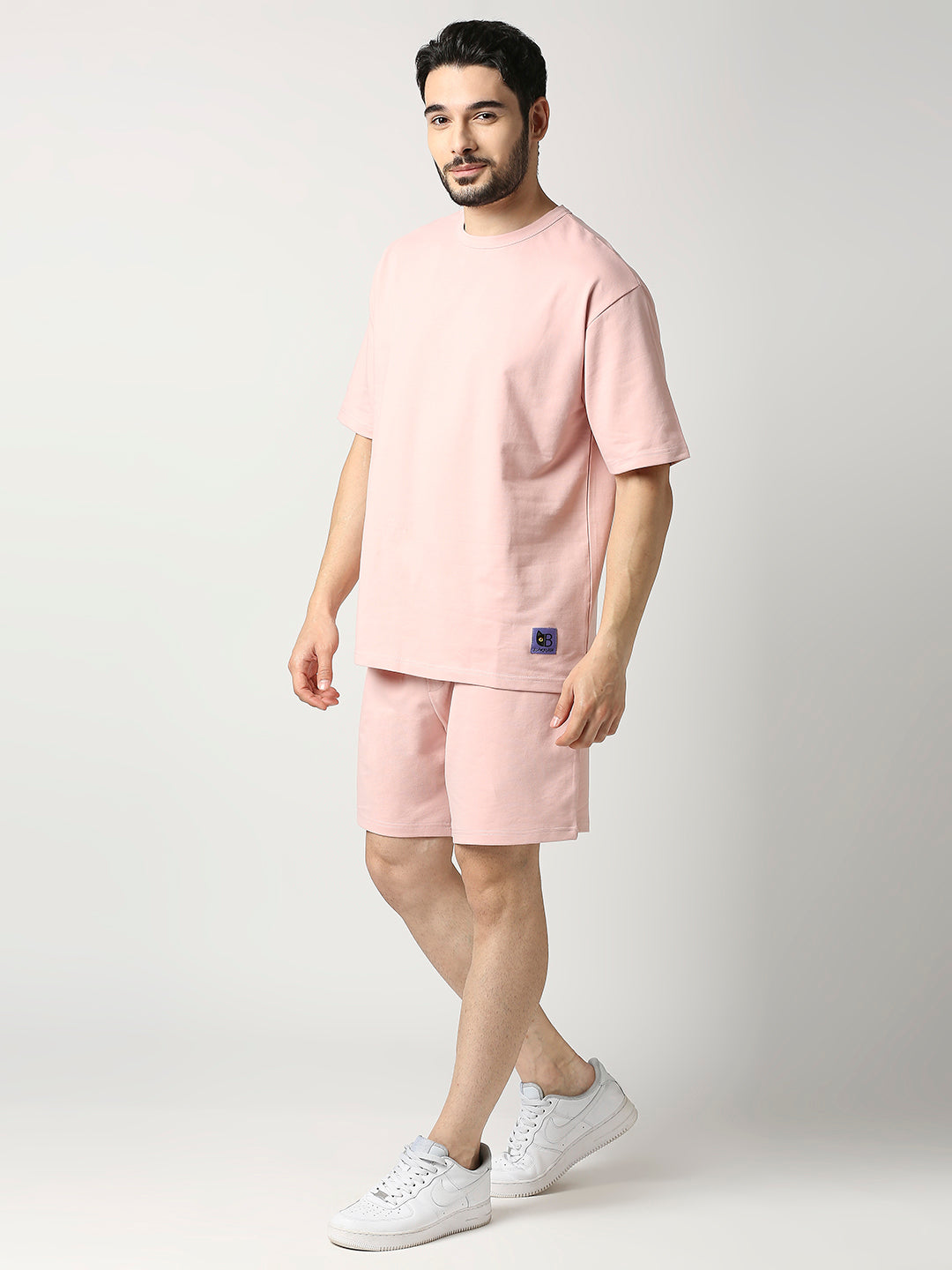 Buy Blamblack Solid Pink Co-ord Set with short.