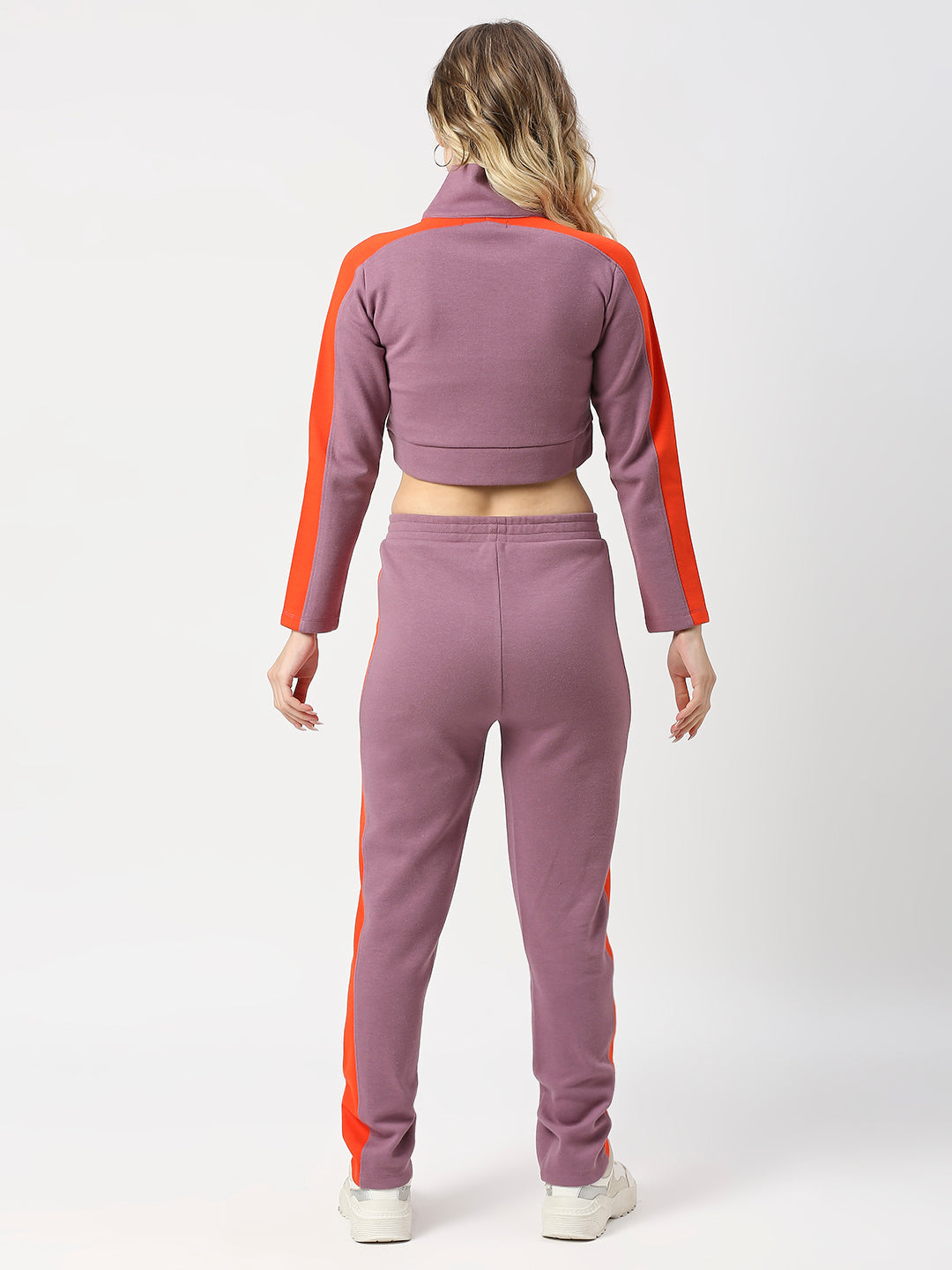 Buy Blamblack Purple and Orange Sweatshirt with Joggers Co-ord Set