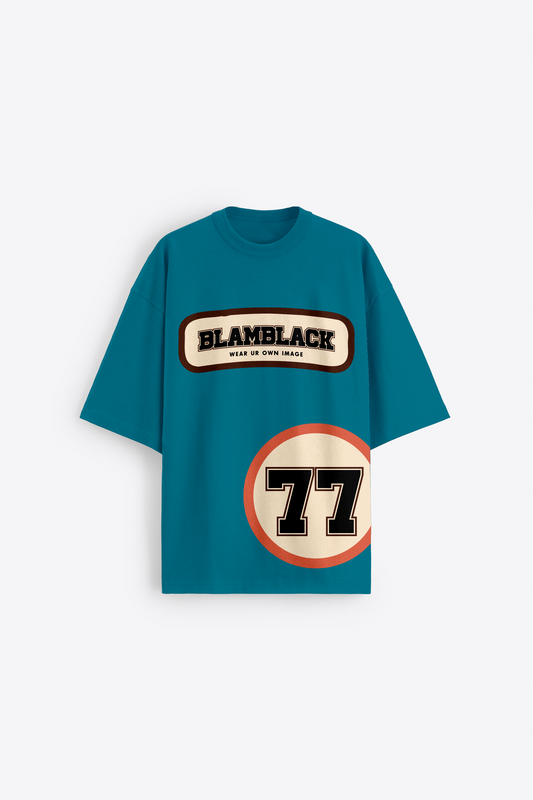 Blamblack Billiards Blues Oversized Unisex T-shirt-  300 GSM