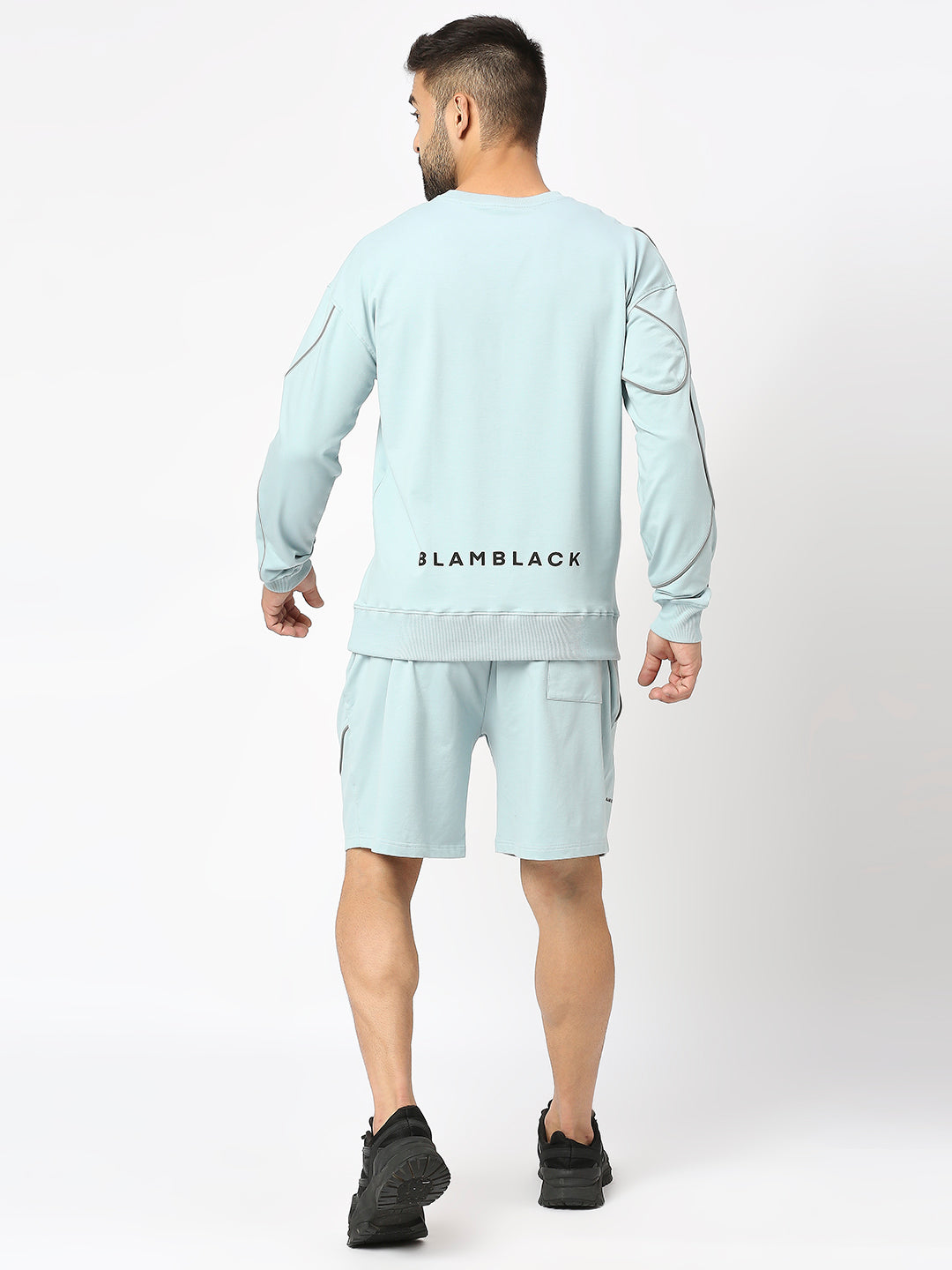 Over-sized Reflective T-Shirt with Shorts Co-ord Set