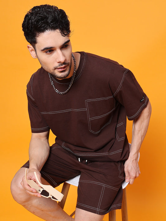 Men'S T-Shirt With Shorts Co-Ord Set