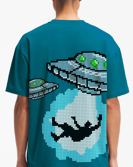 Pixel Abduction Tee-Over-sized Unisex T-Shirt - 250 GSM