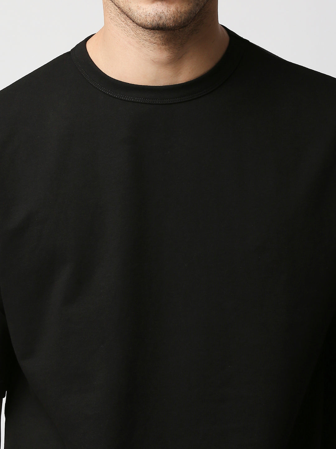 Buy BLAMBLACK Men Round neck Co-ordinates Set Black Color Solid Half sleeves