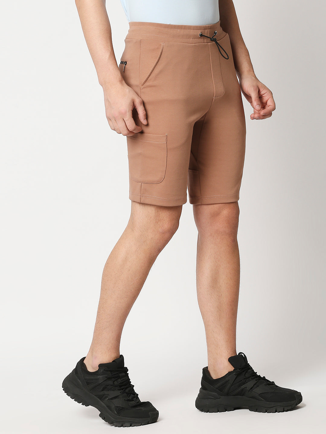 Buy BLAMBLACK Men's Shorts Khakhi Color Solid