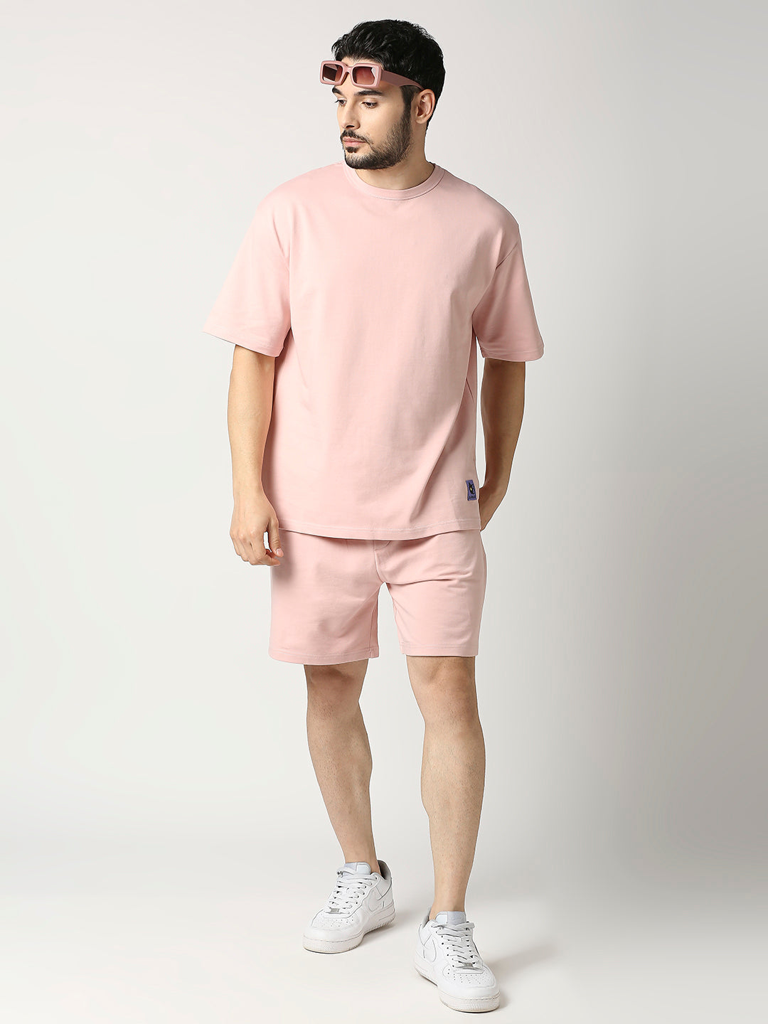 Buy Blamblack Solid Pink Co-ord Set with short.