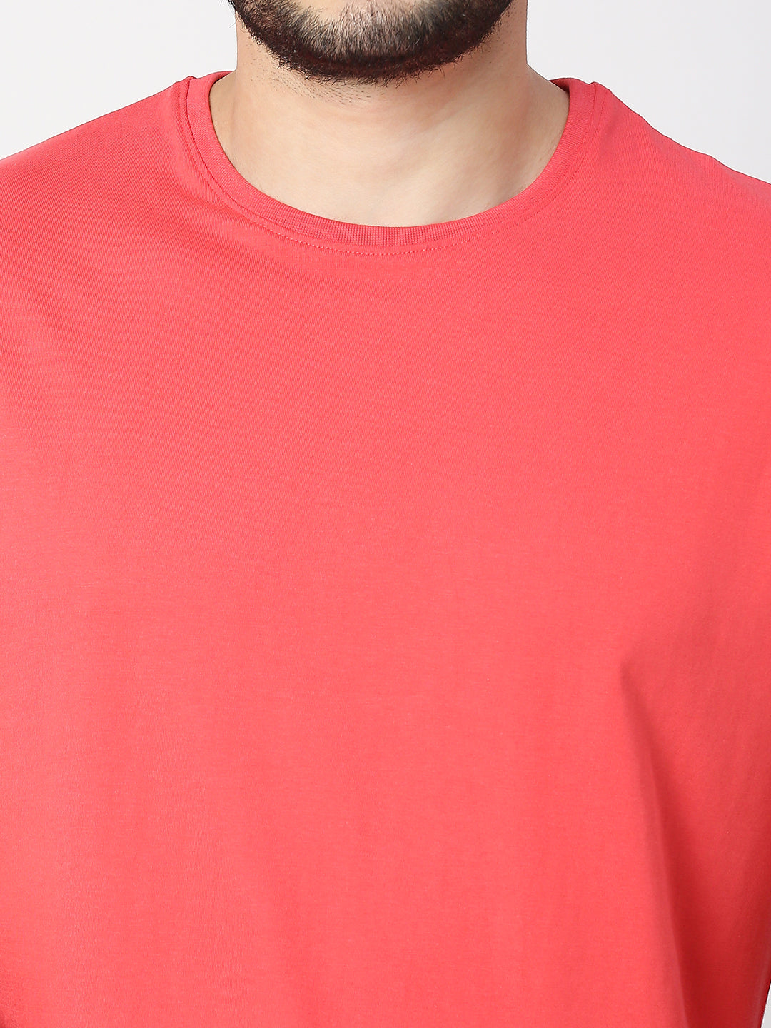 Buy Blamblack Solid Cherry Red Half Sleeved T-shirt