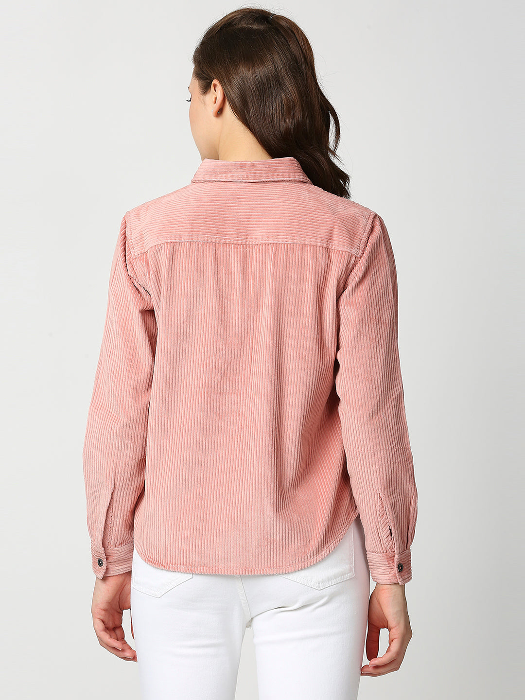 Buy Blamblack Women's Pink Color Baggy Full Sleeves Shirt