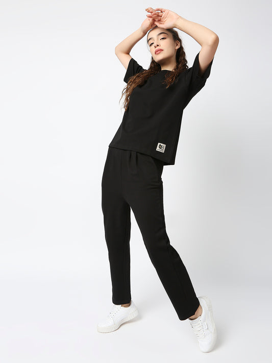 Buy Blamblack Women's Black Color Half Sleeves Co-ordinates Set